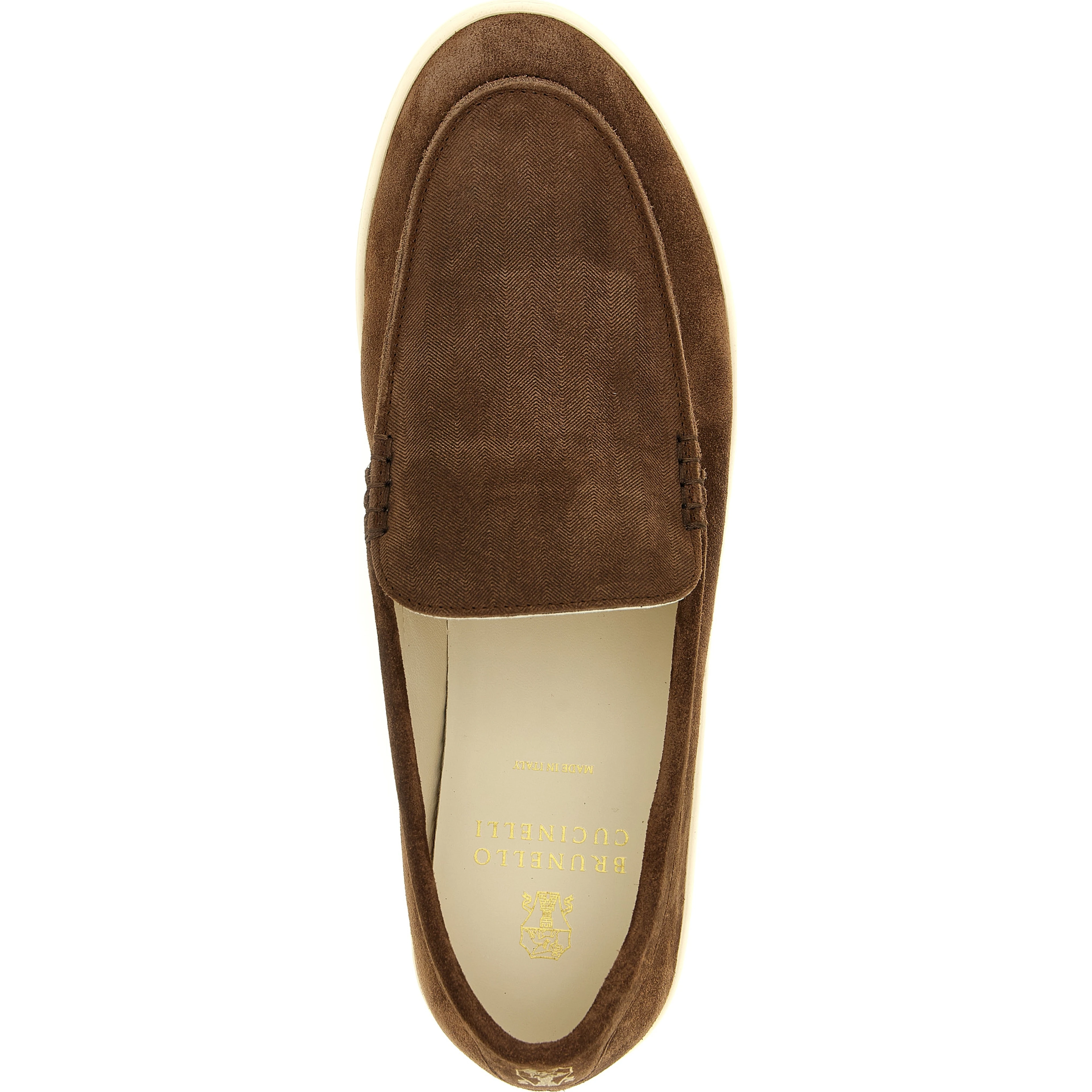 Brown Calfskin Slip-On Loafers