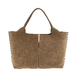 Beige Calfskin Tote Bag