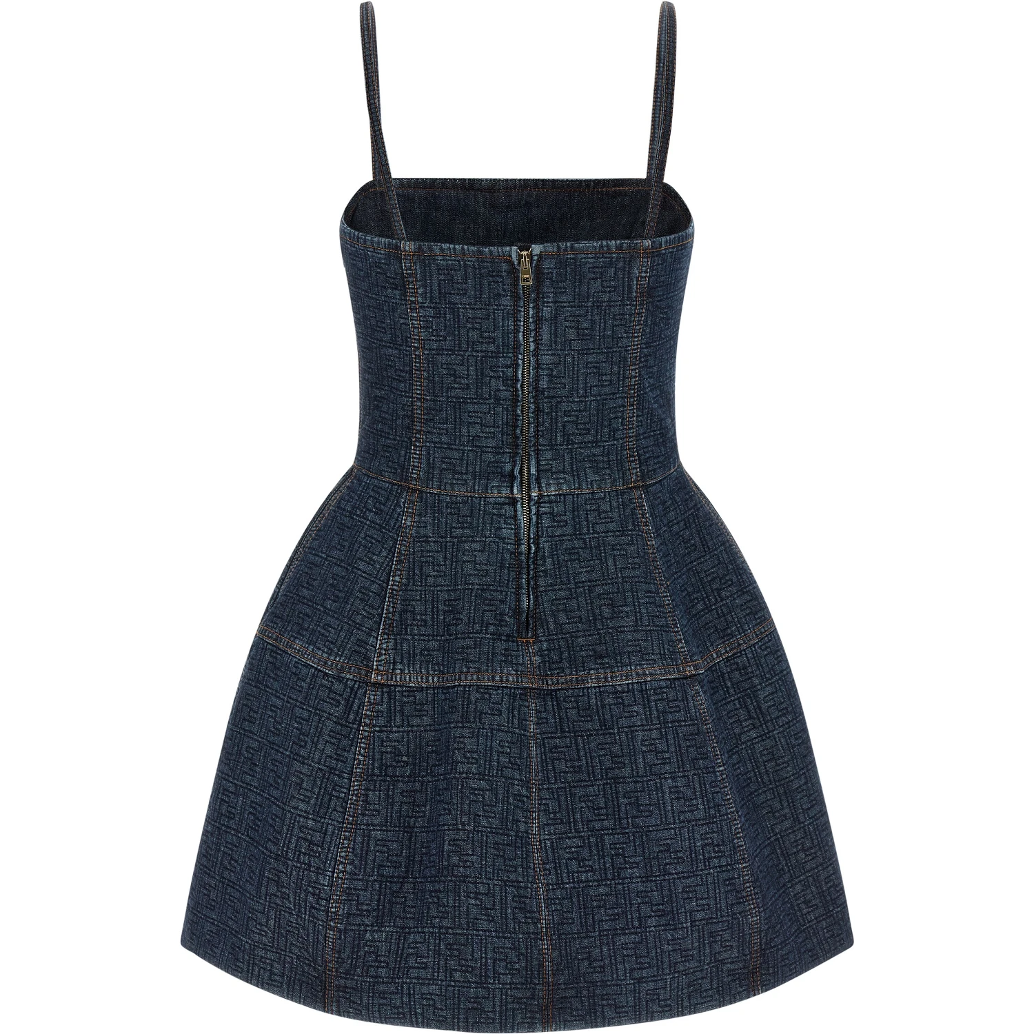 Blue Cotton Short Dress