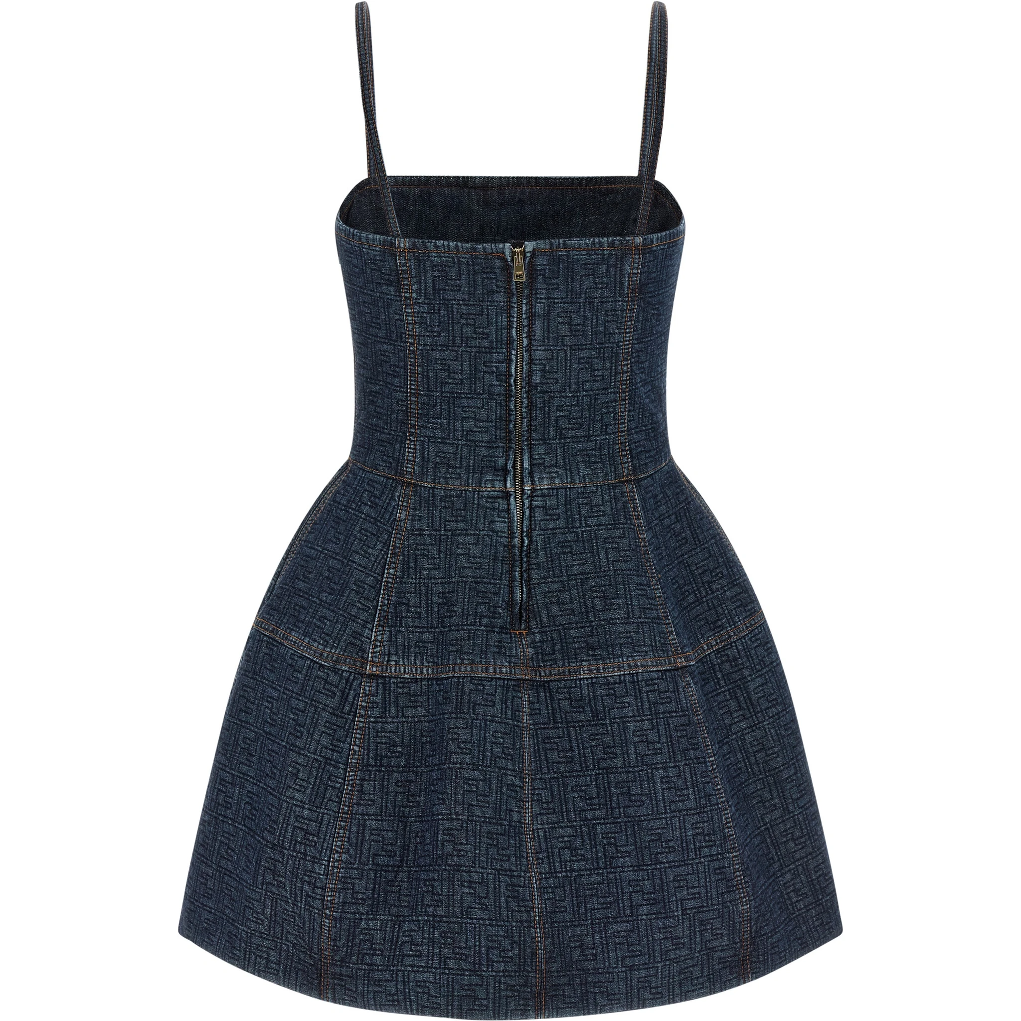 Blue Cotton Short Dress