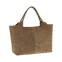 Beige Calfskin Tote Bag