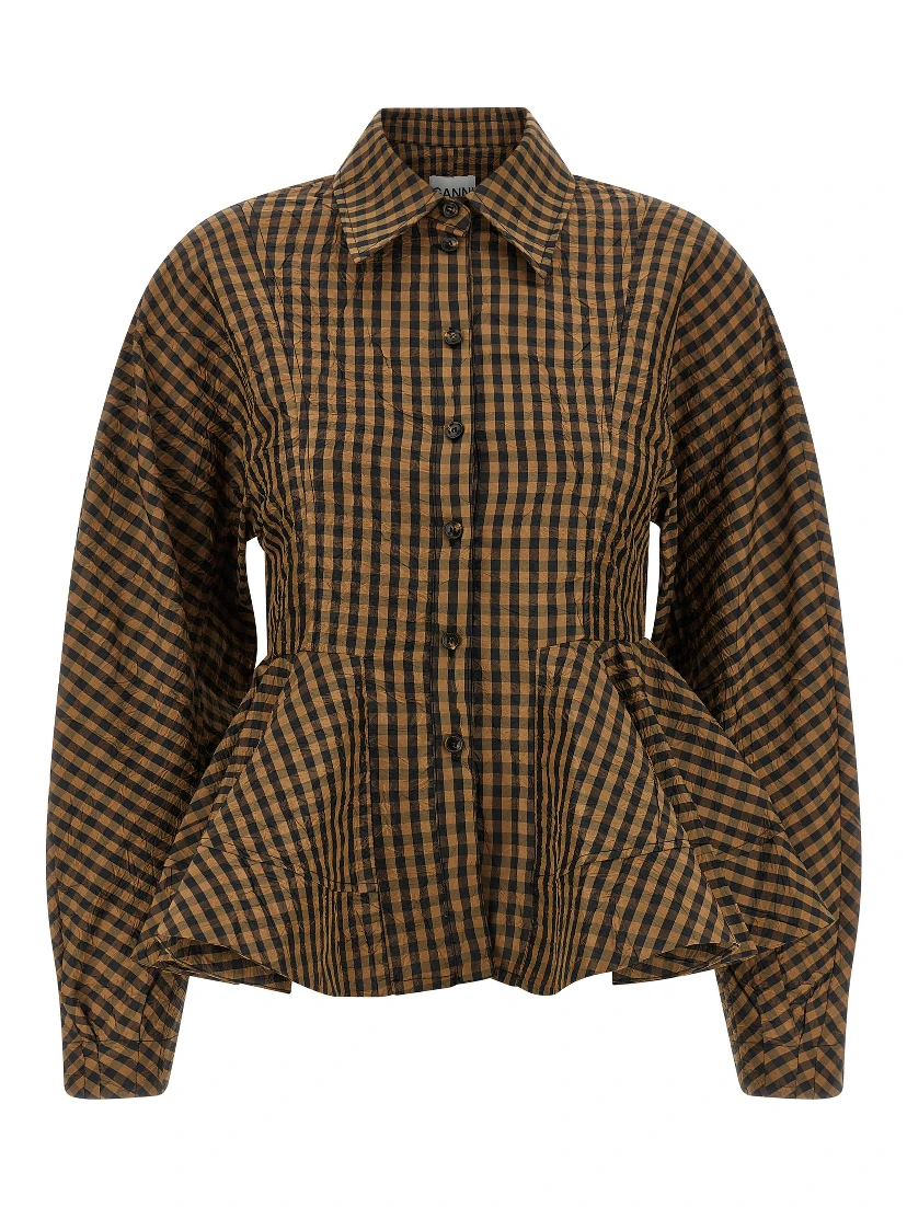 Brown Recycled Polyester Blouse