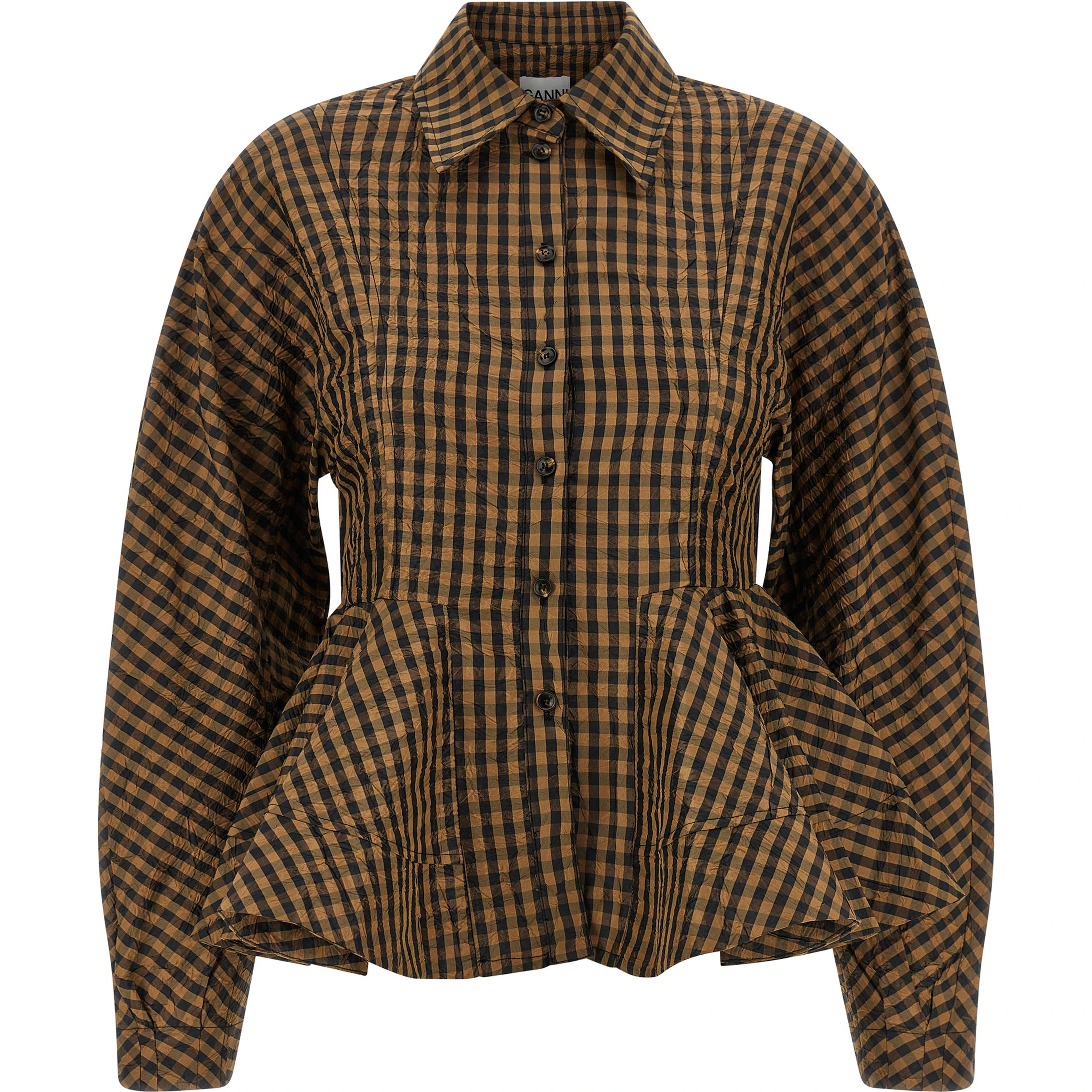 Brown Recycled Polyester Blouse