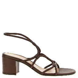Brown Lamb Leather Platform Sandals