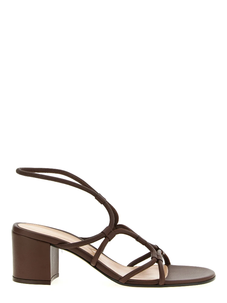 Brown Lamb Leather Platform Sandals