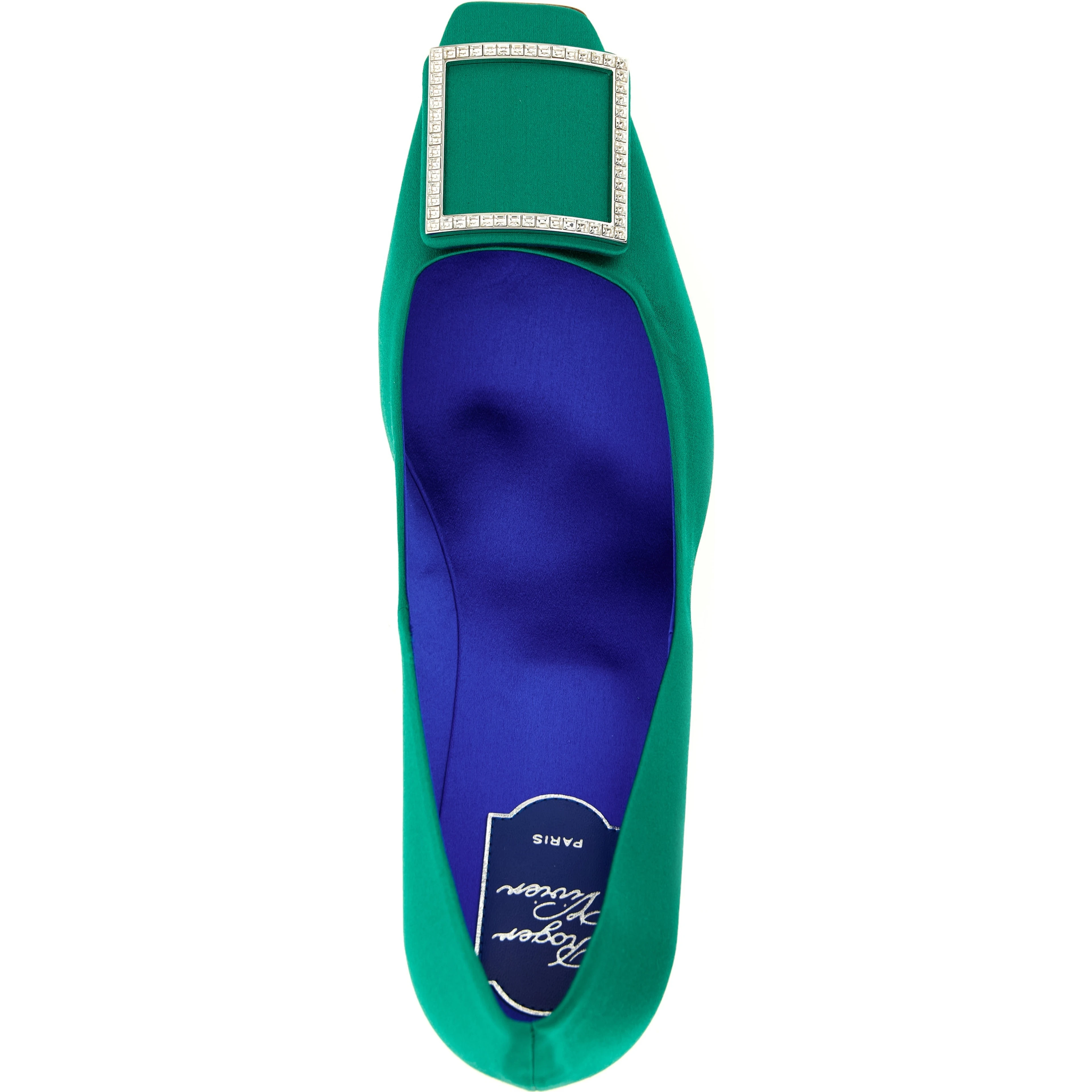 Bicolor Viscose Mid Heel Pumps