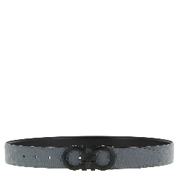 Gray Calfskin Regular Belt