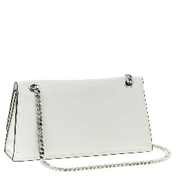 White Lamb Leather Shoulder Bag