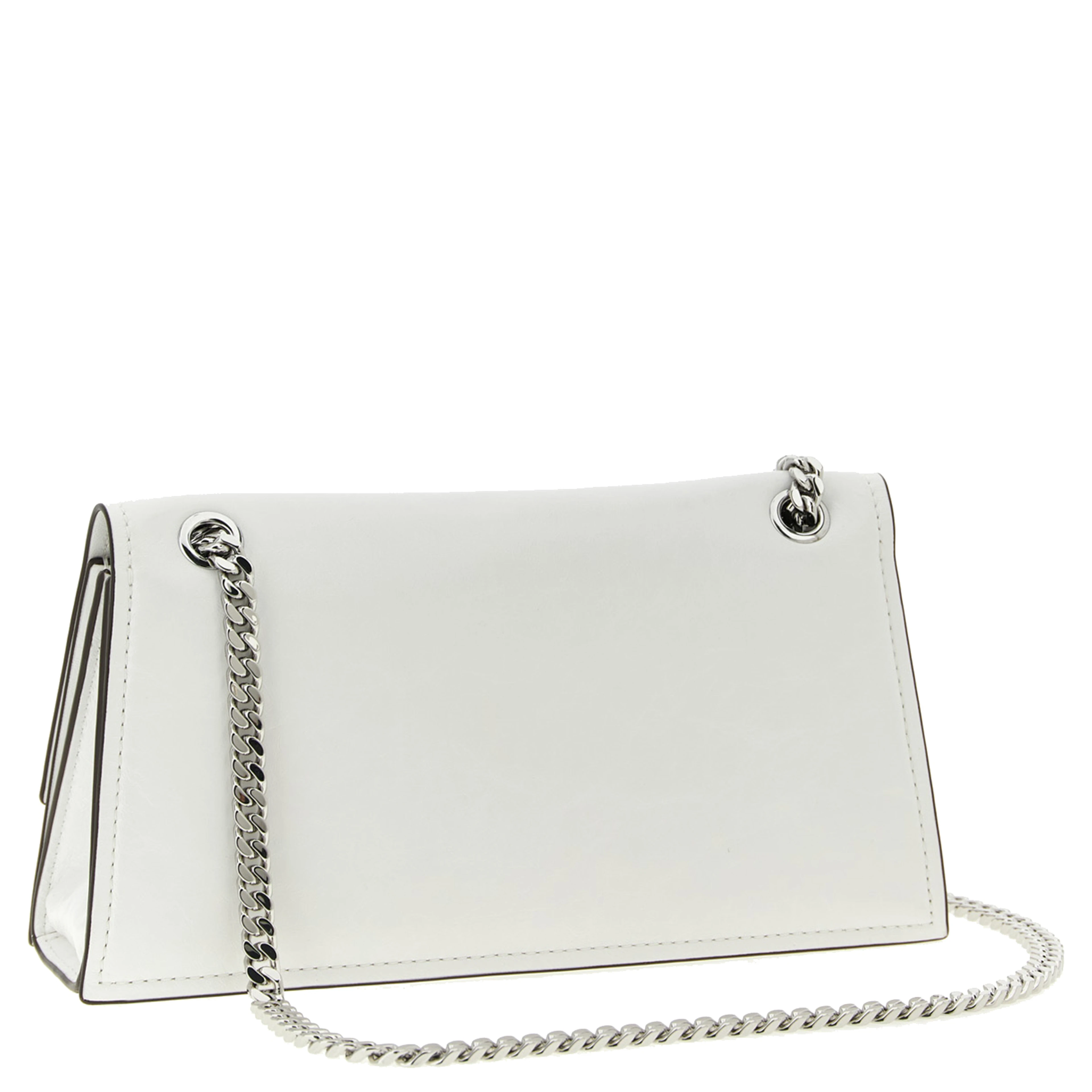 White Lamb Leather Shoulder Bag