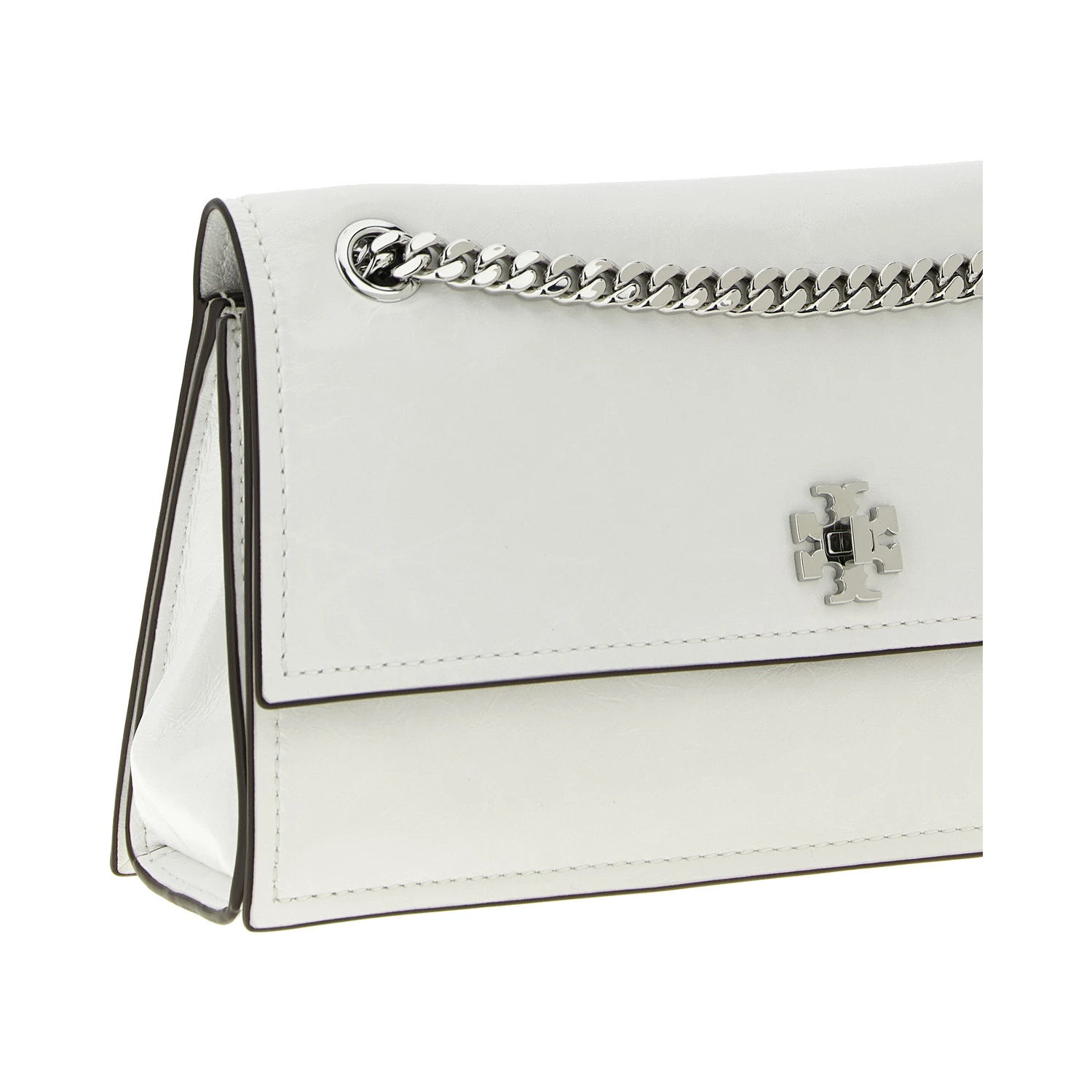 White Lamb Leather Shoulder Bag