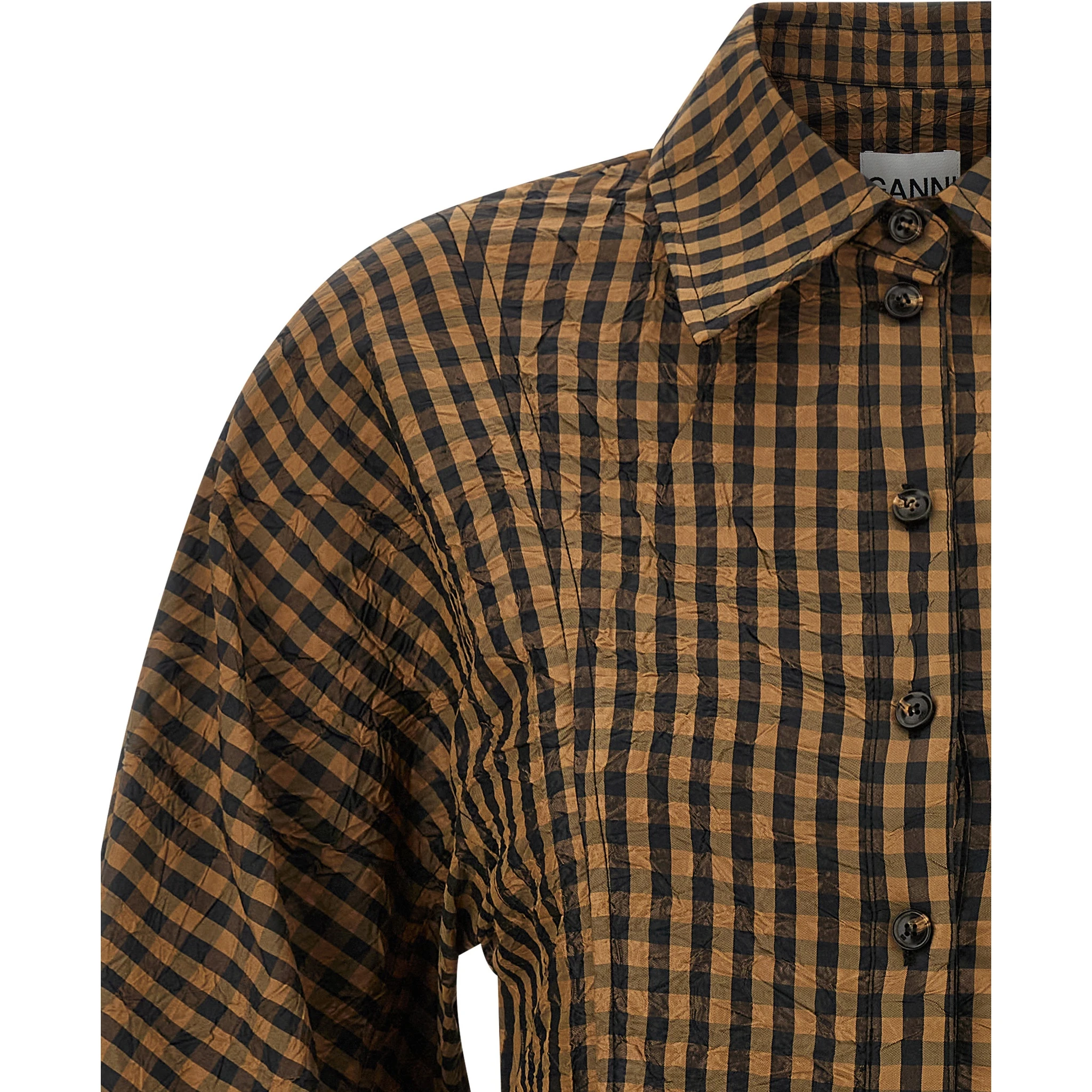 Brown Recycled Polyester Blouse