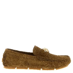 Brown Calfskin Slip-On Loafers