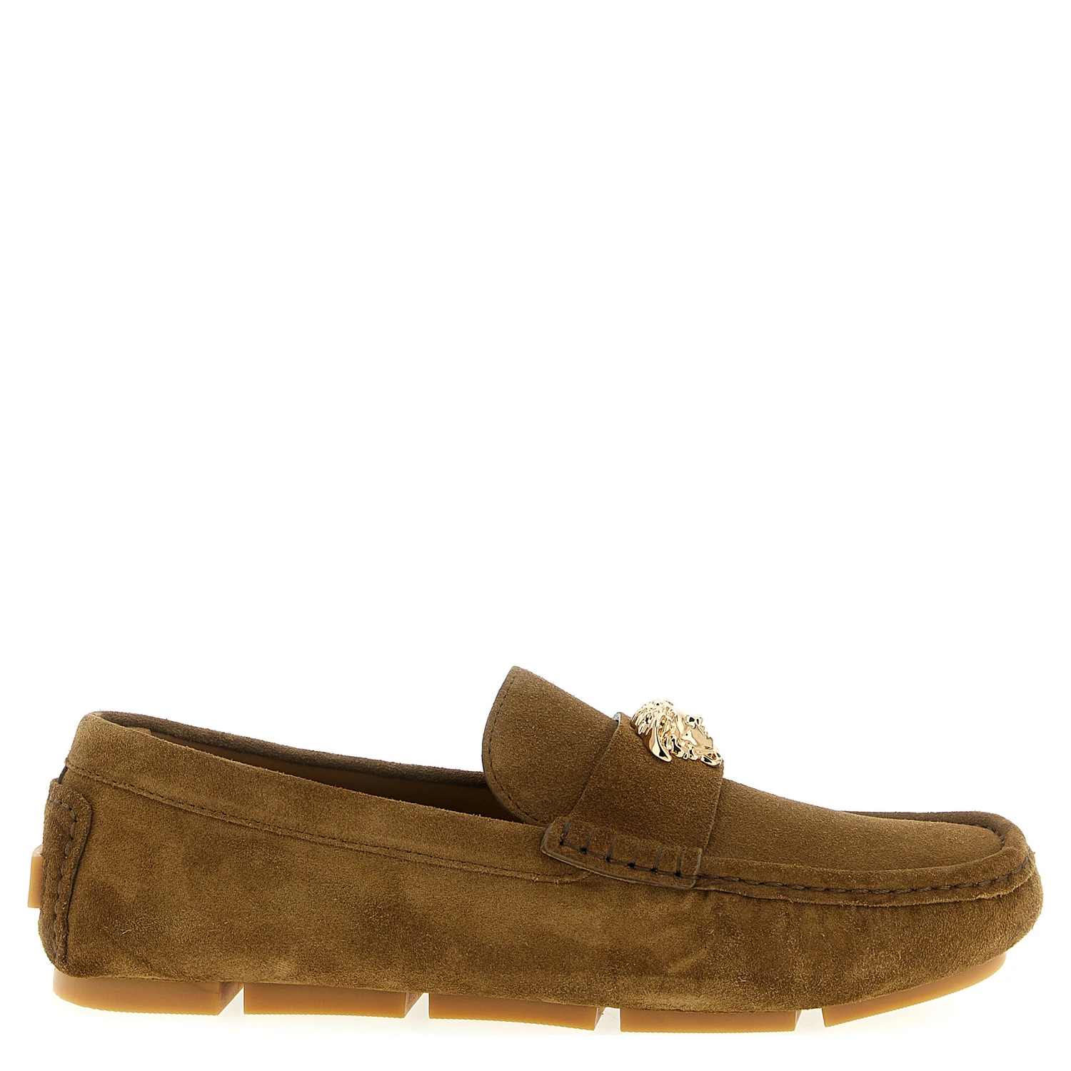 Brown Calfskin Slip-On Loafers