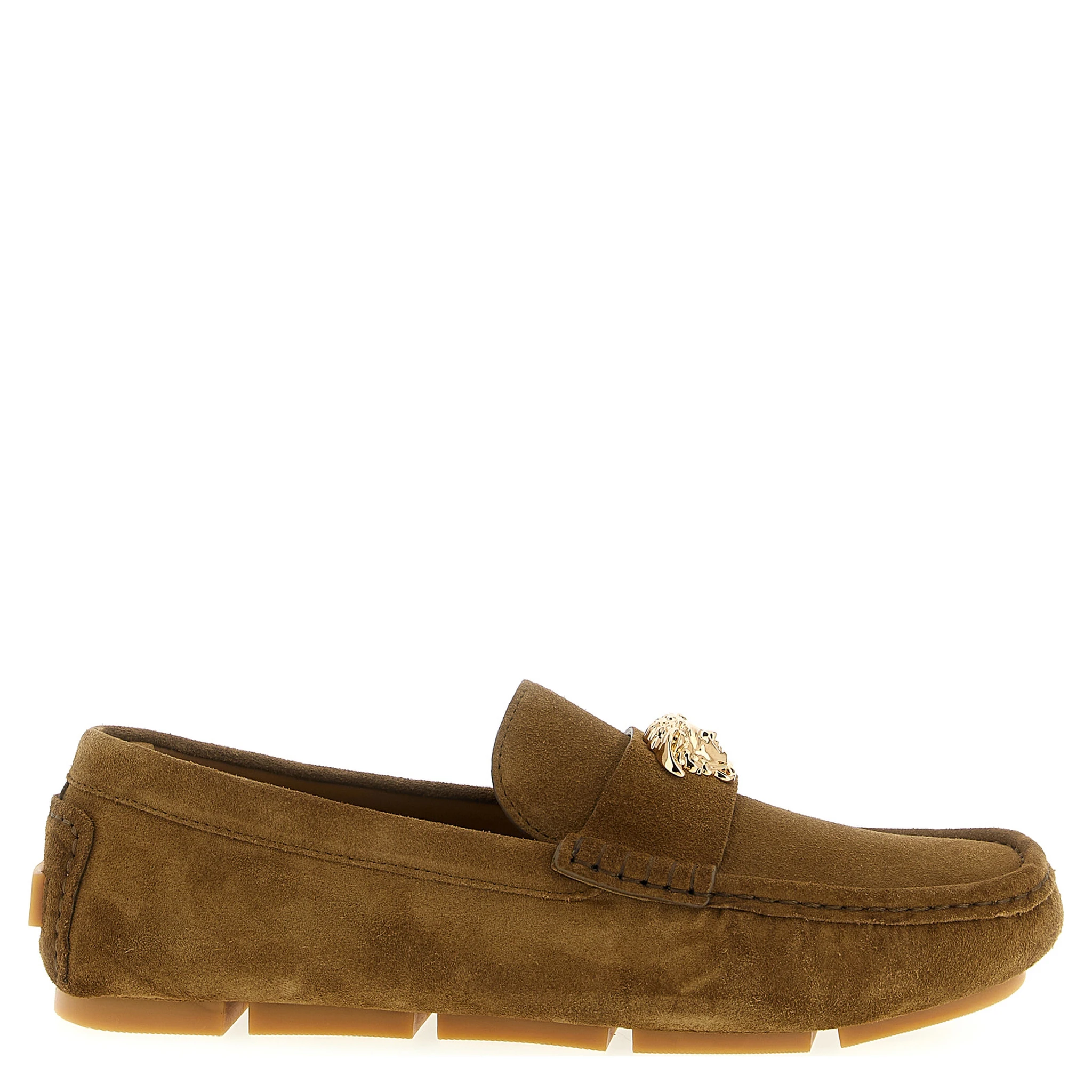 Brown Calfskin Slip-On Loafers