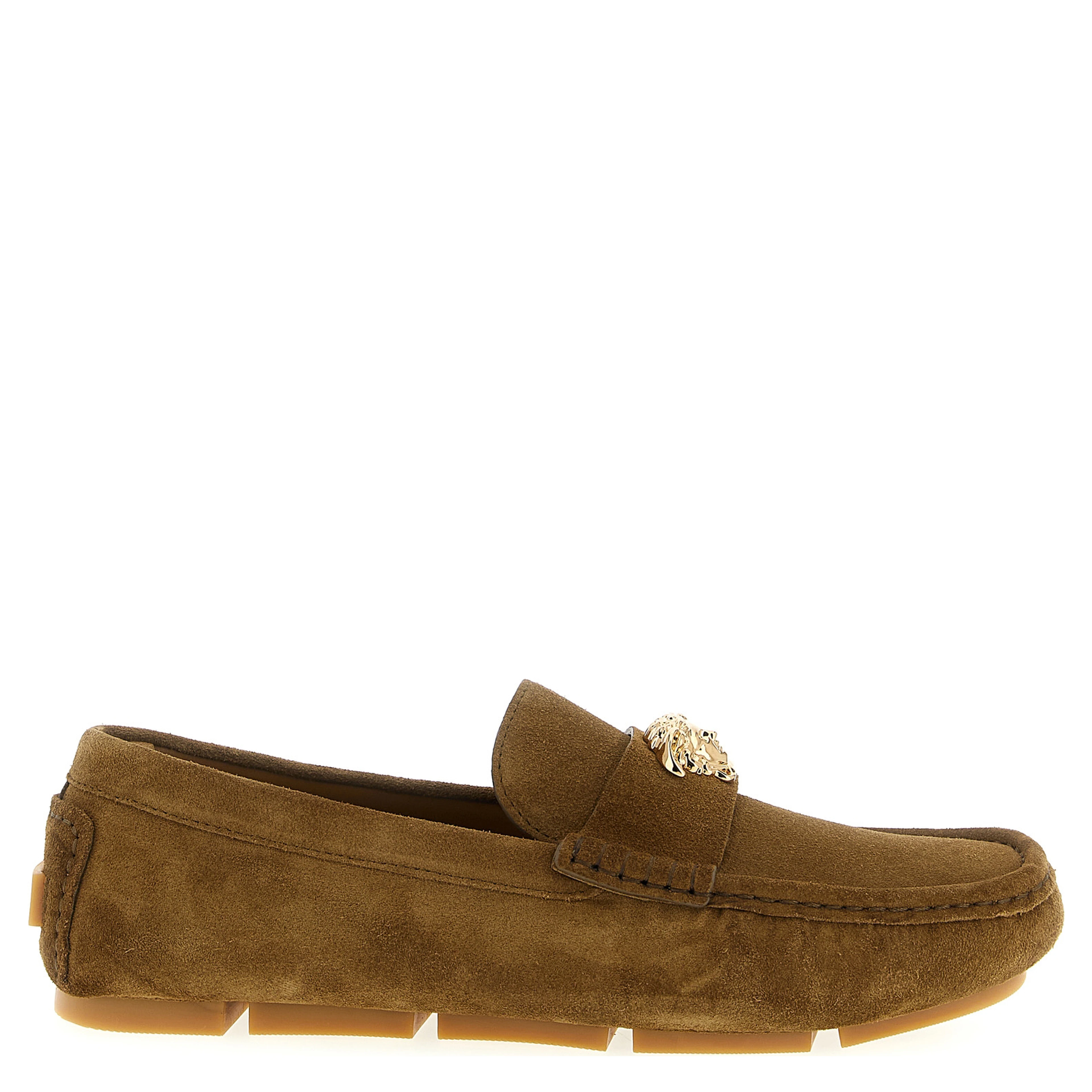 Brown Calfskin Slip-On Loafers