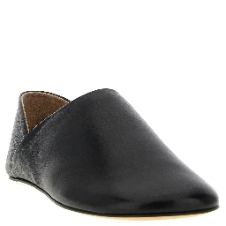 Black Lamb Leather Mules