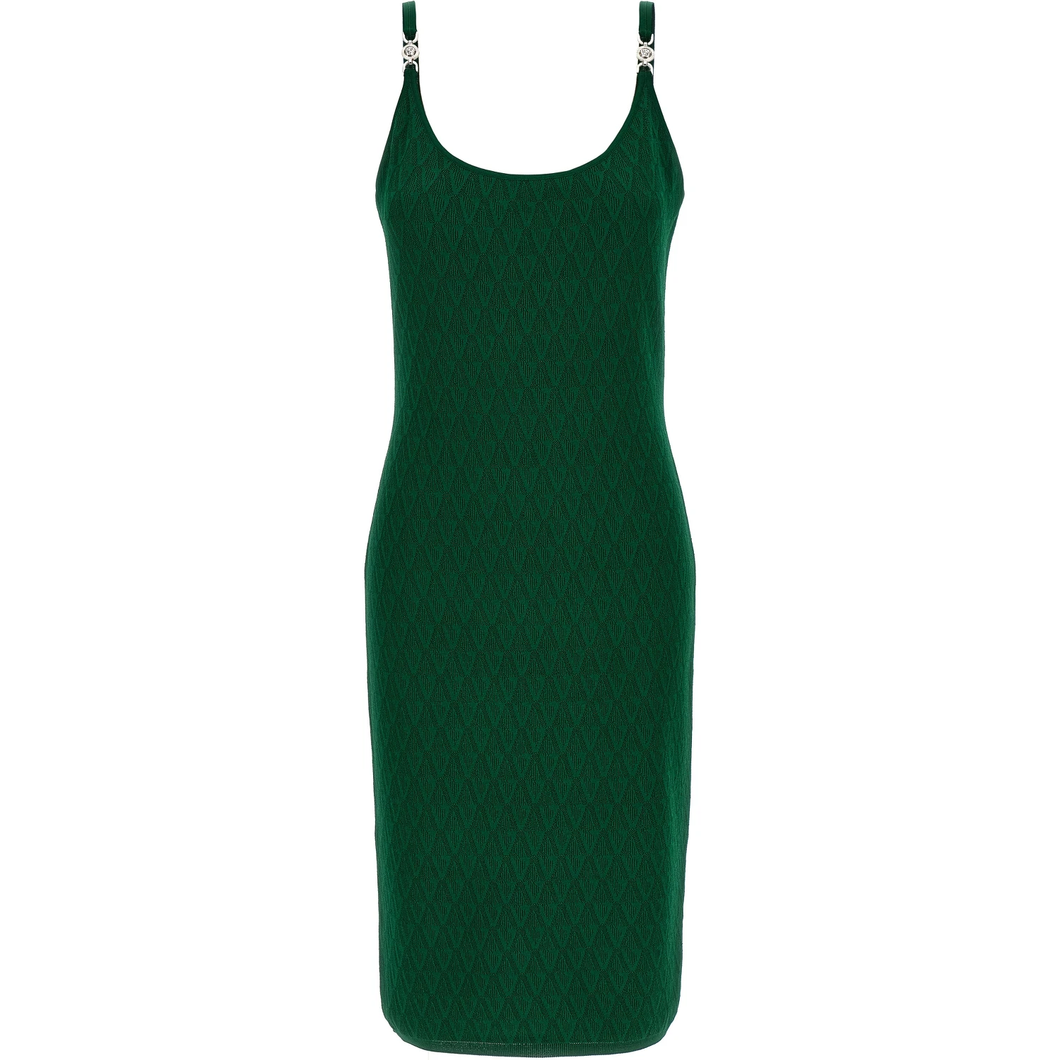 Bicolor Viscose Midi Dress