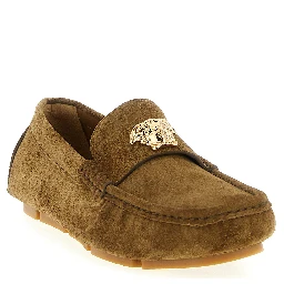 Brown Calfskin Slip-On Loafers