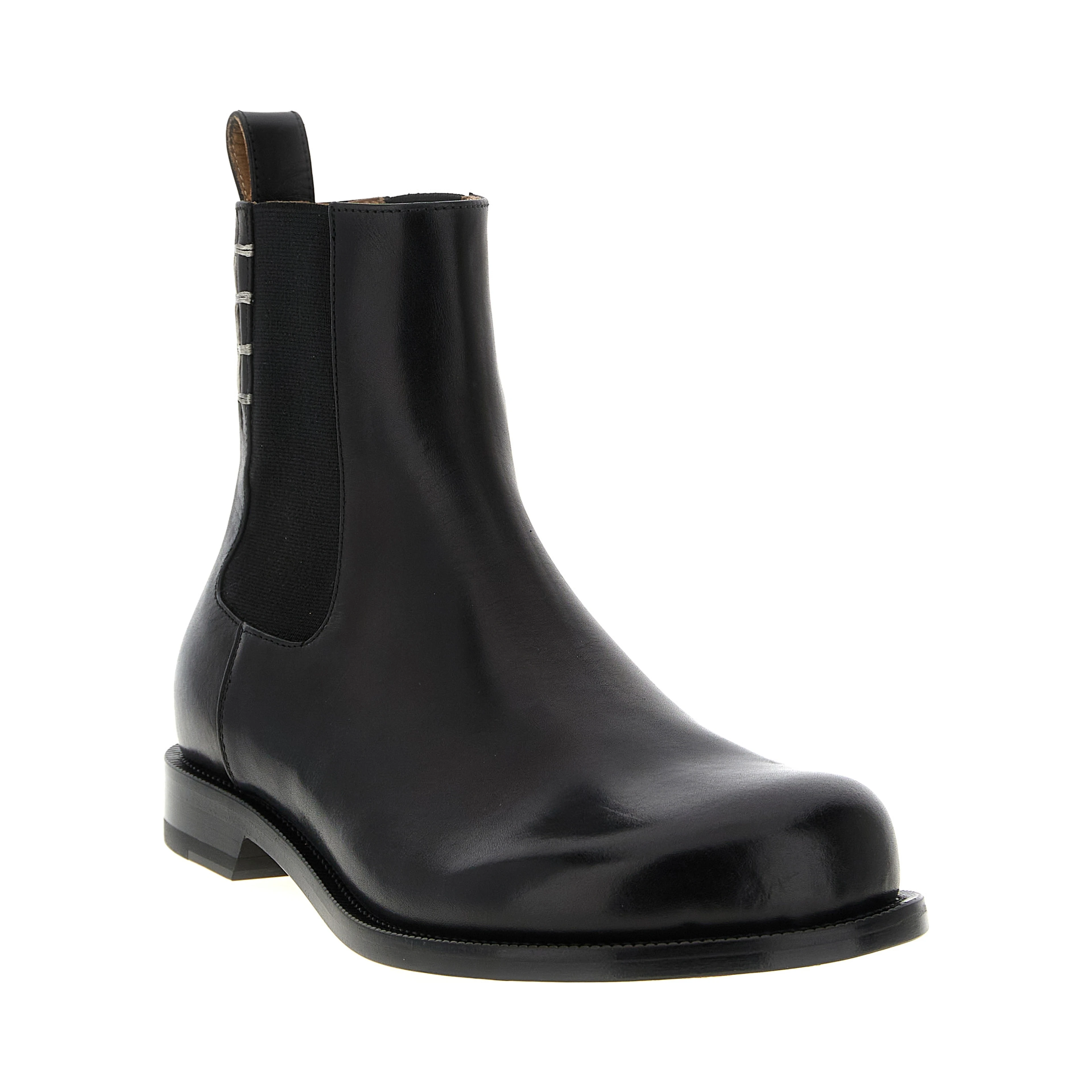 Black Calfskin Chelsea Boots