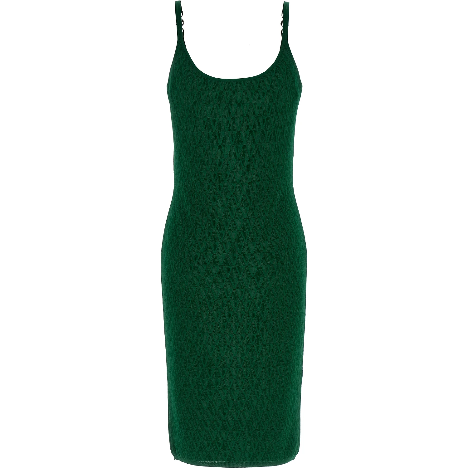 Bicolor Viscose Midi Dress