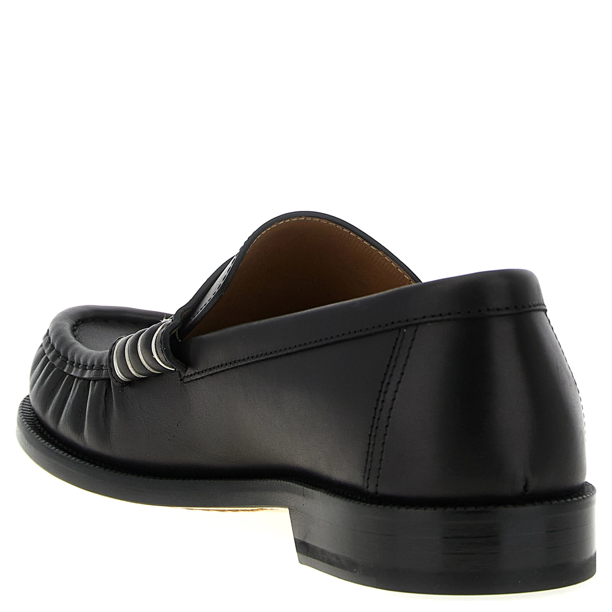 Black Calfskin Slip-On Loafers