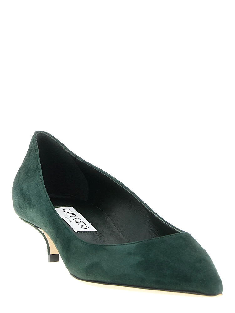 Bicolor Leather Mid Heel Pumps alternative
