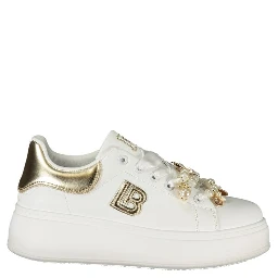 White Polyester Women Sneaker