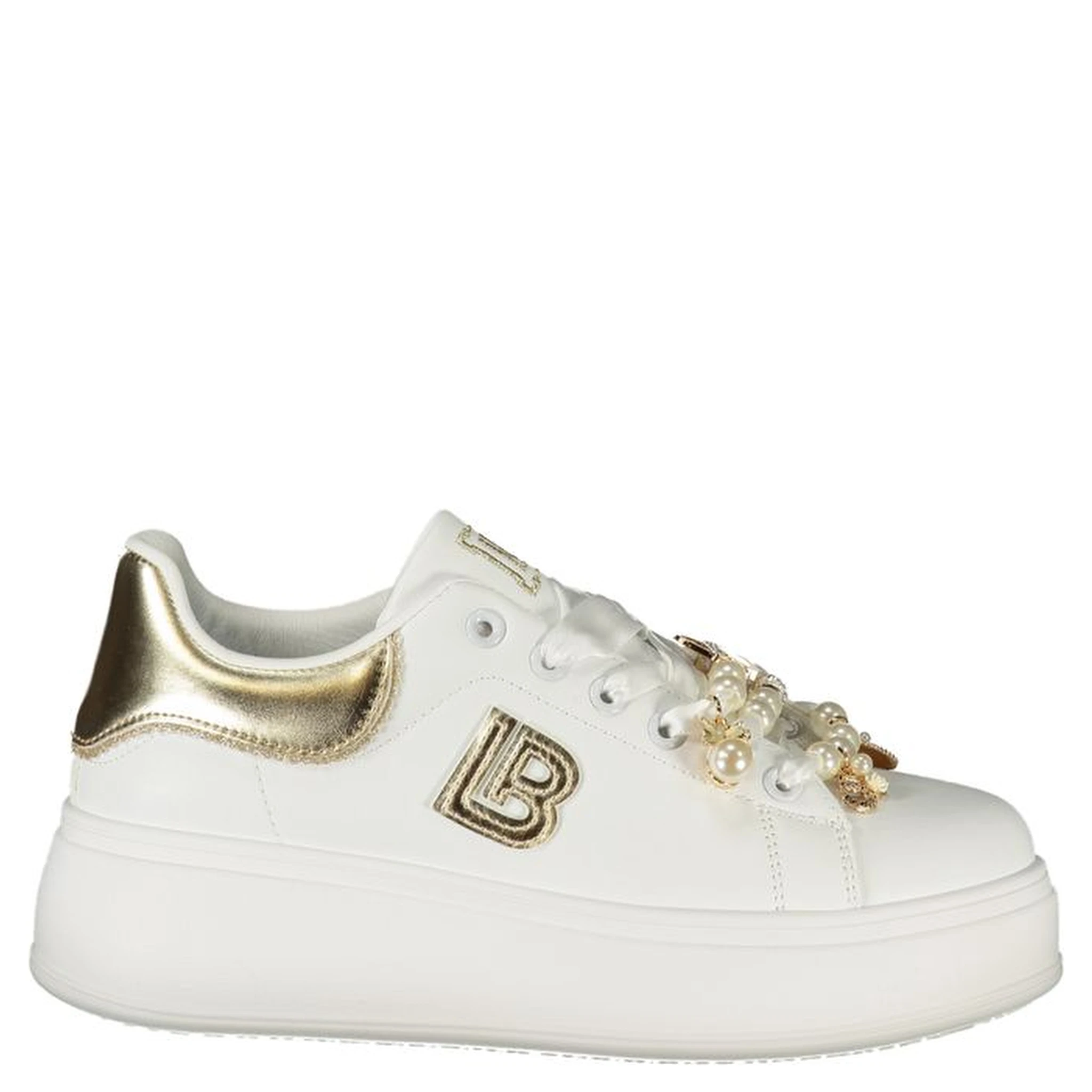 White Polyester Women Sneaker