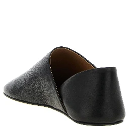 Black Lamb Leather Mules