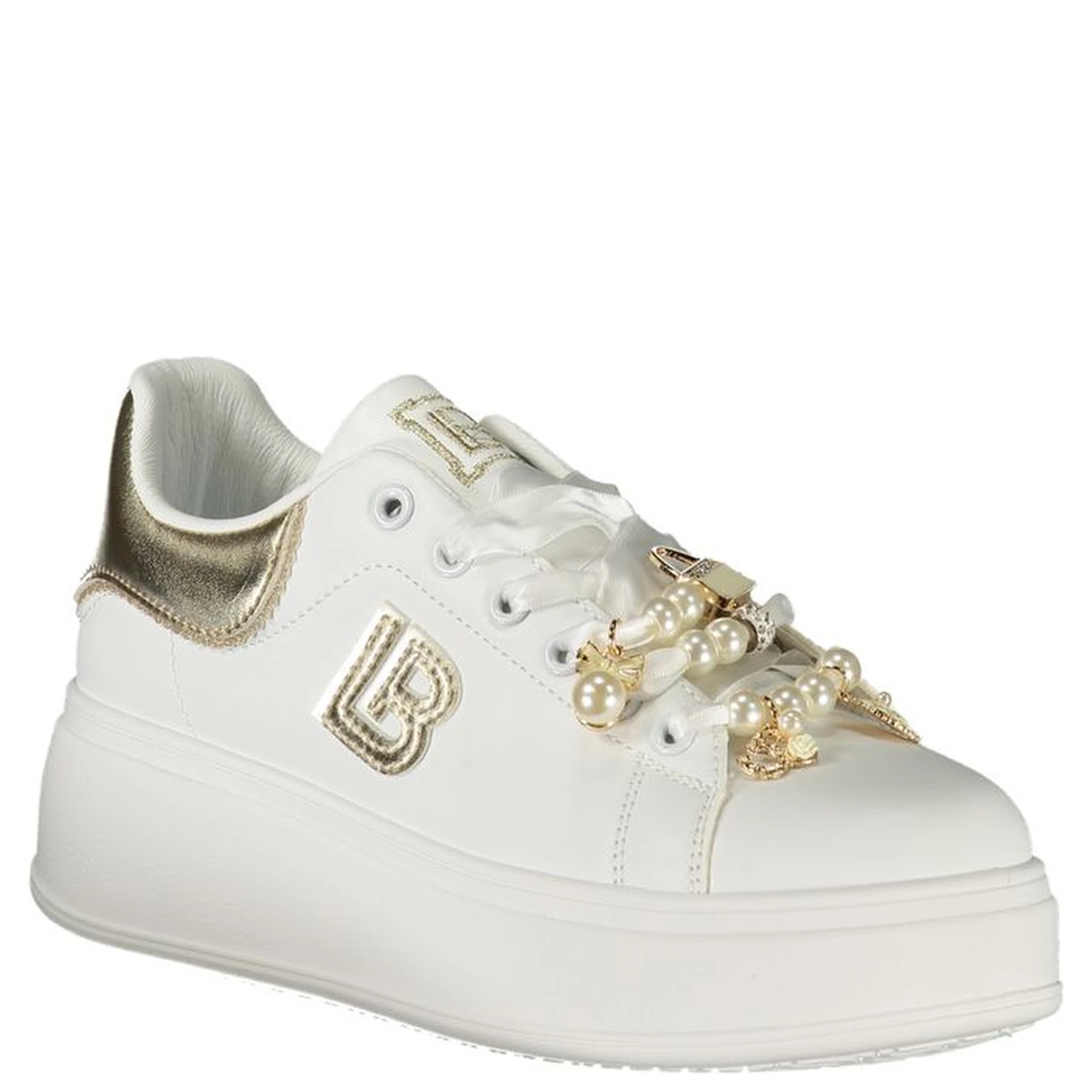 White Polyester Women Sneaker