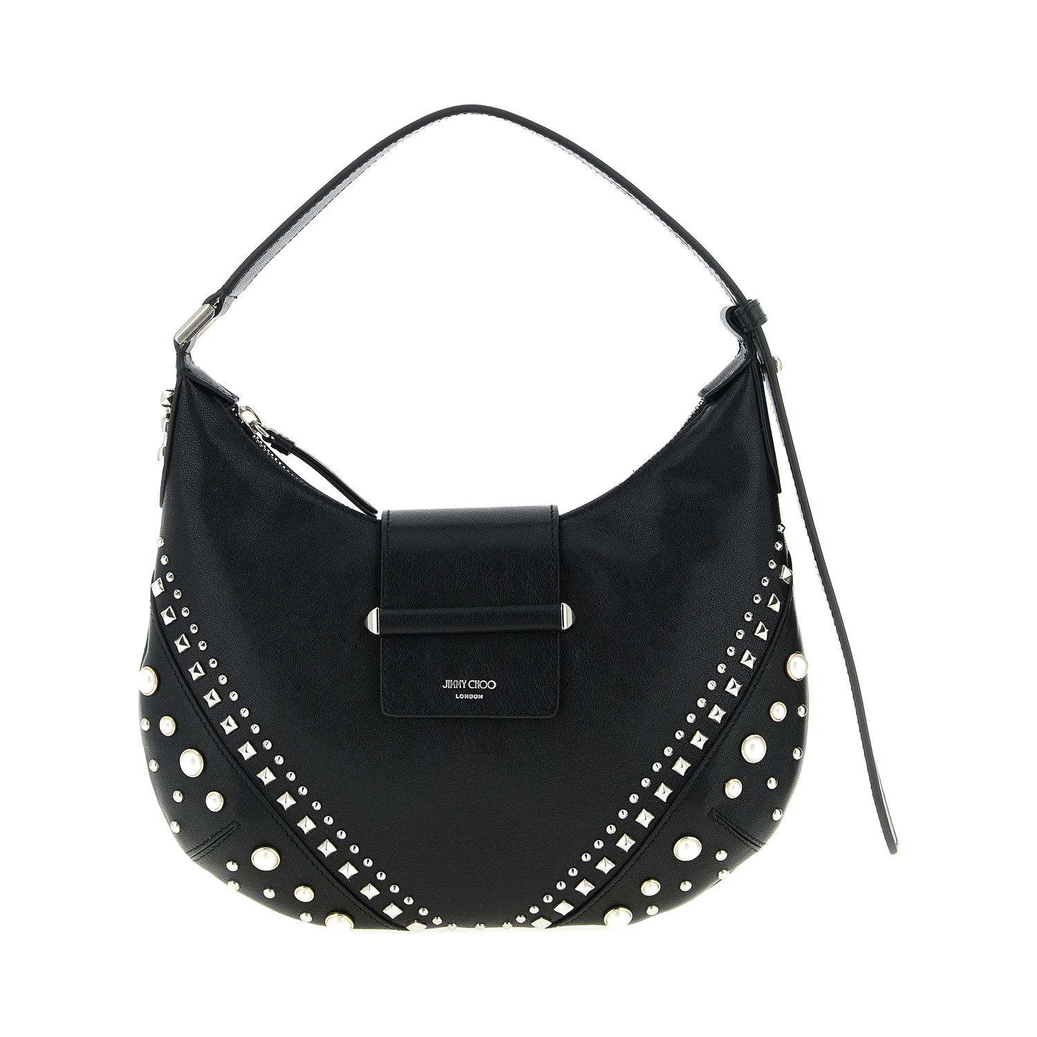 White Lamb Leather Shoulder Bag