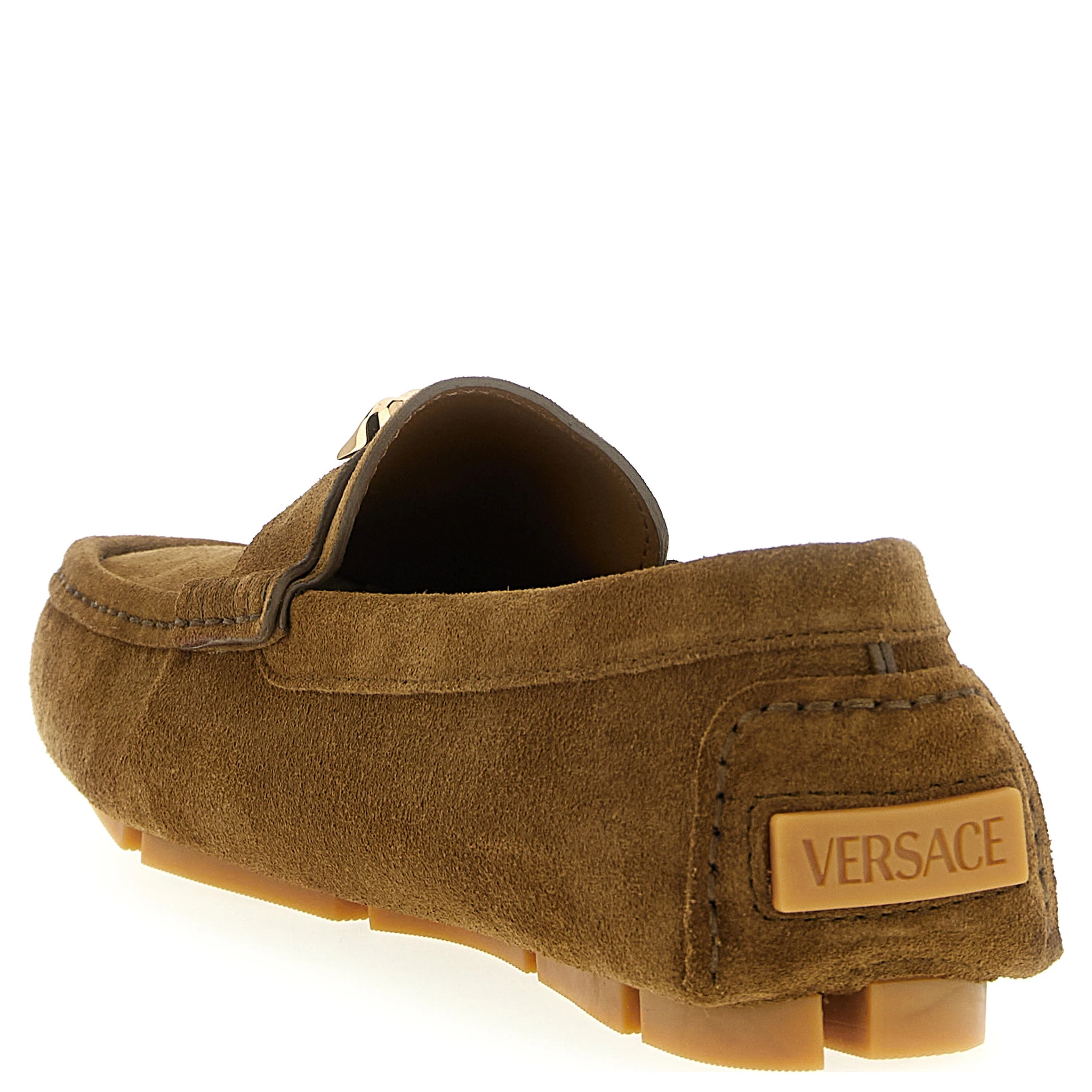 Brown Calfskin Slip-On Loafers
