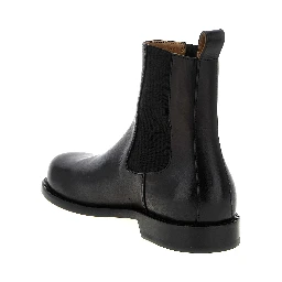 Black Calfskin Chelsea Boots