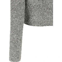 Gray Polyester Cardigan