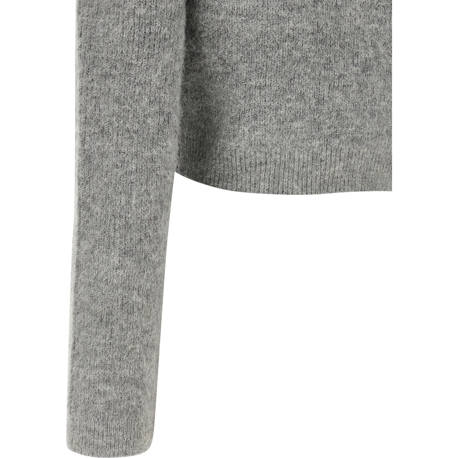 Gray Polyester Cardigan