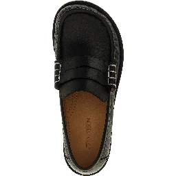 Black Calfskin Slip-On Loafers