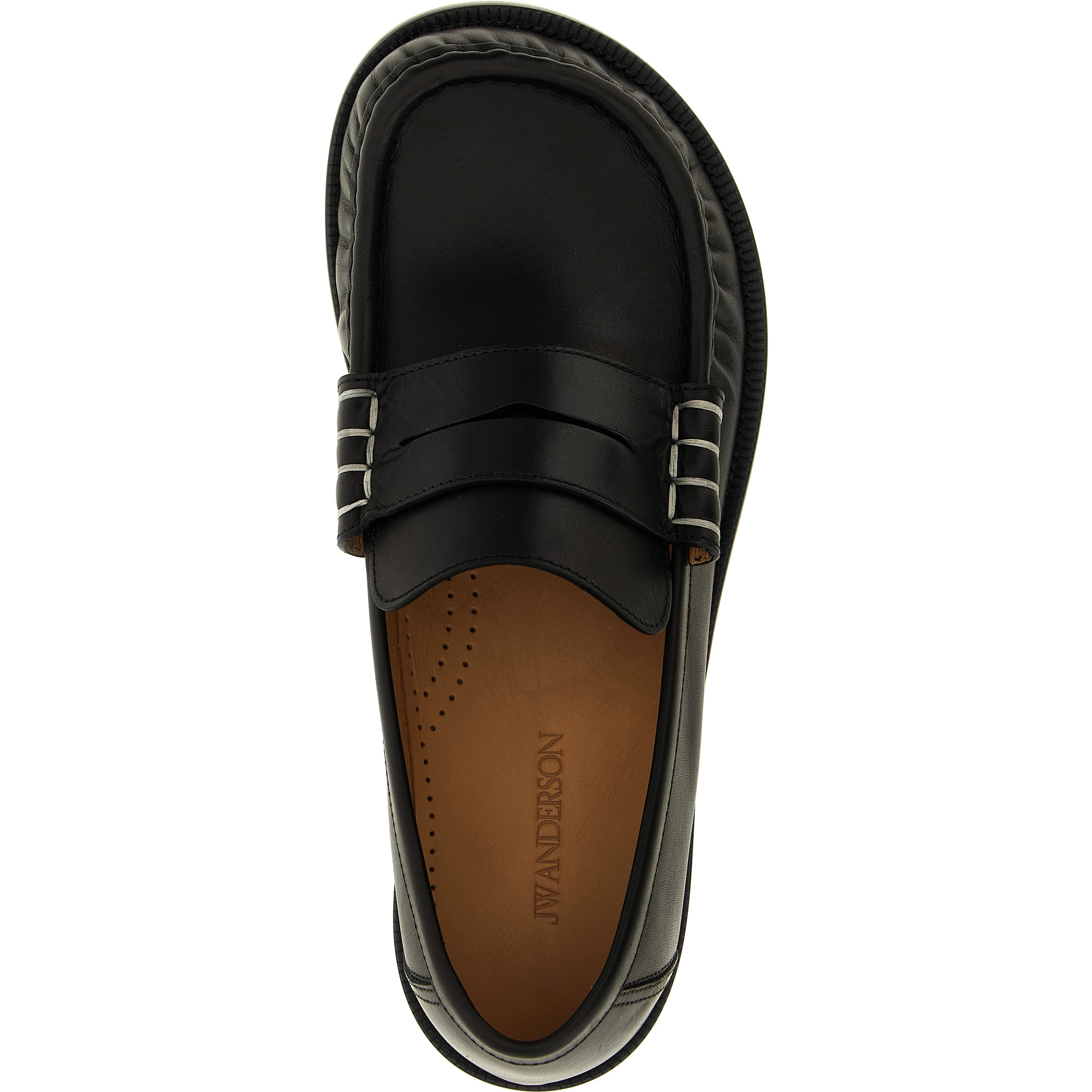 Black Calfskin Slip-On Loafers
