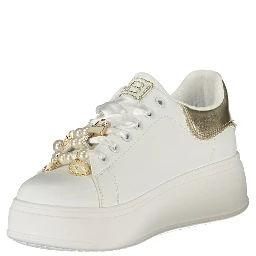 White Polyester Women Sneaker