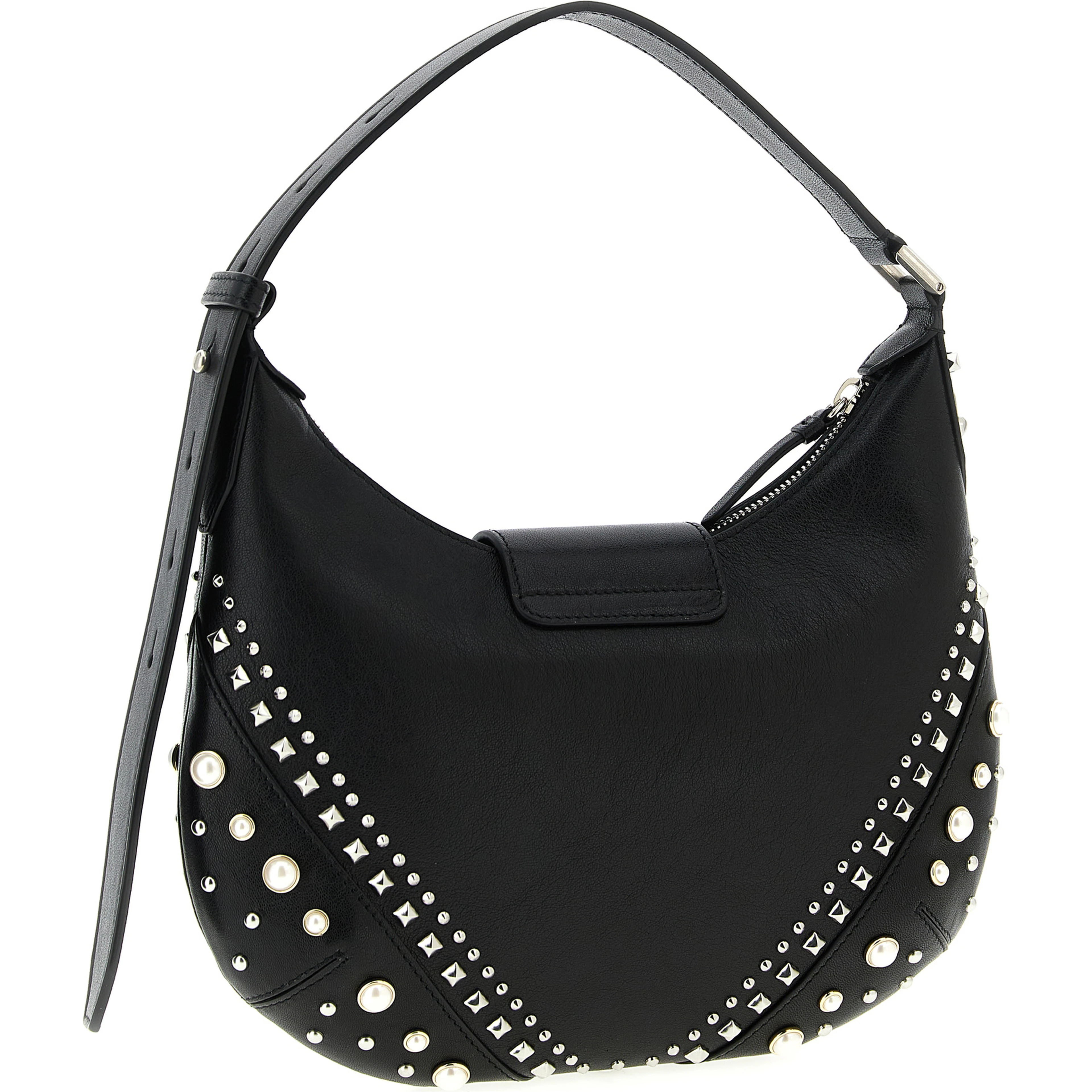 White Lamb Leather Shoulder Bag