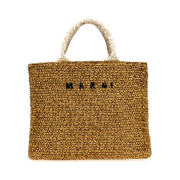 Beige Cotton Tote Bag