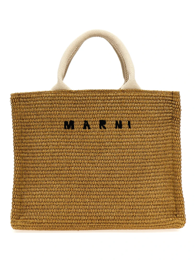 Beige Cotton Tote Bag