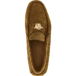 Brown Calfskin Slip-On Loafers