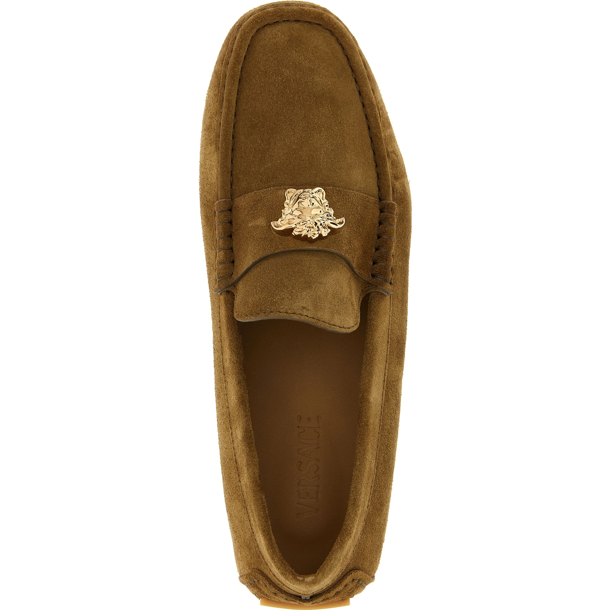 Brown Calfskin Slip-On Loafers