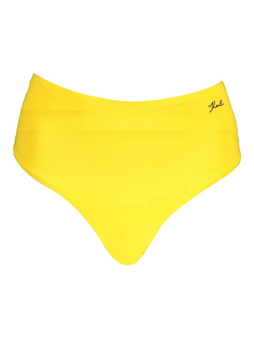Yellow Polyamide Women's Swim Brief