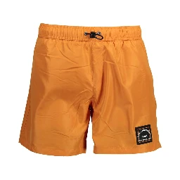 Arancione Polyester Men's Swimwear Boxer