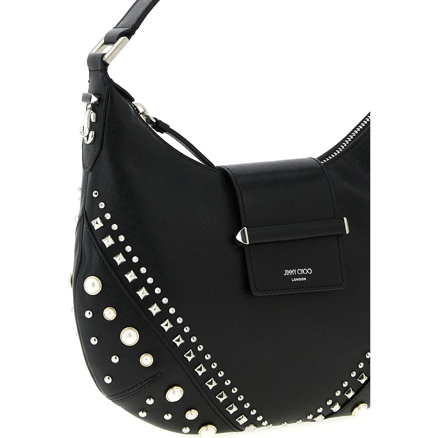 White Lamb Leather Shoulder Bag