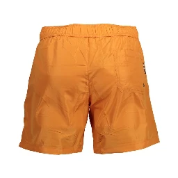 Arancione Polyester Men's Swimwear Boxer