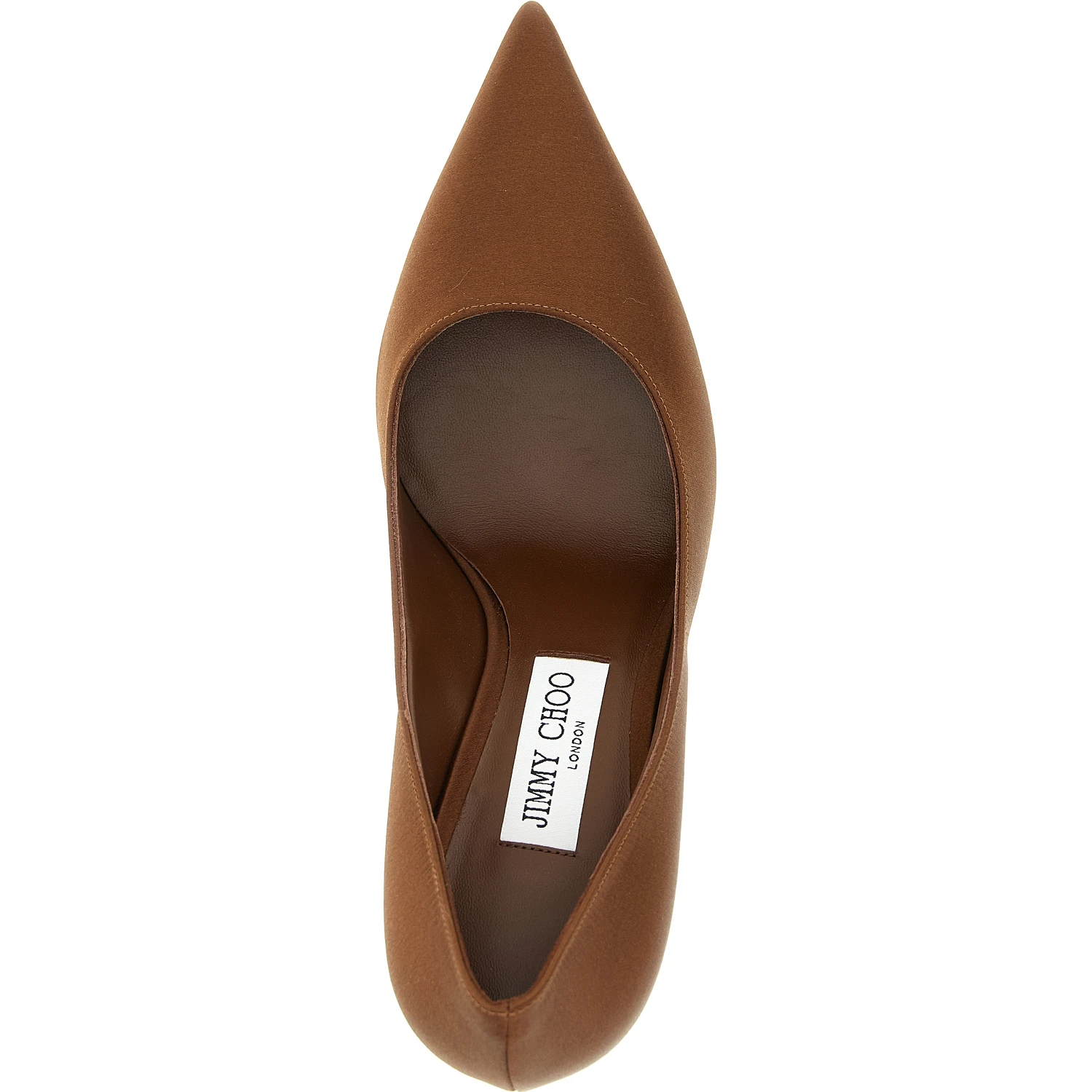 Brown Tencel High Heel Pumps
