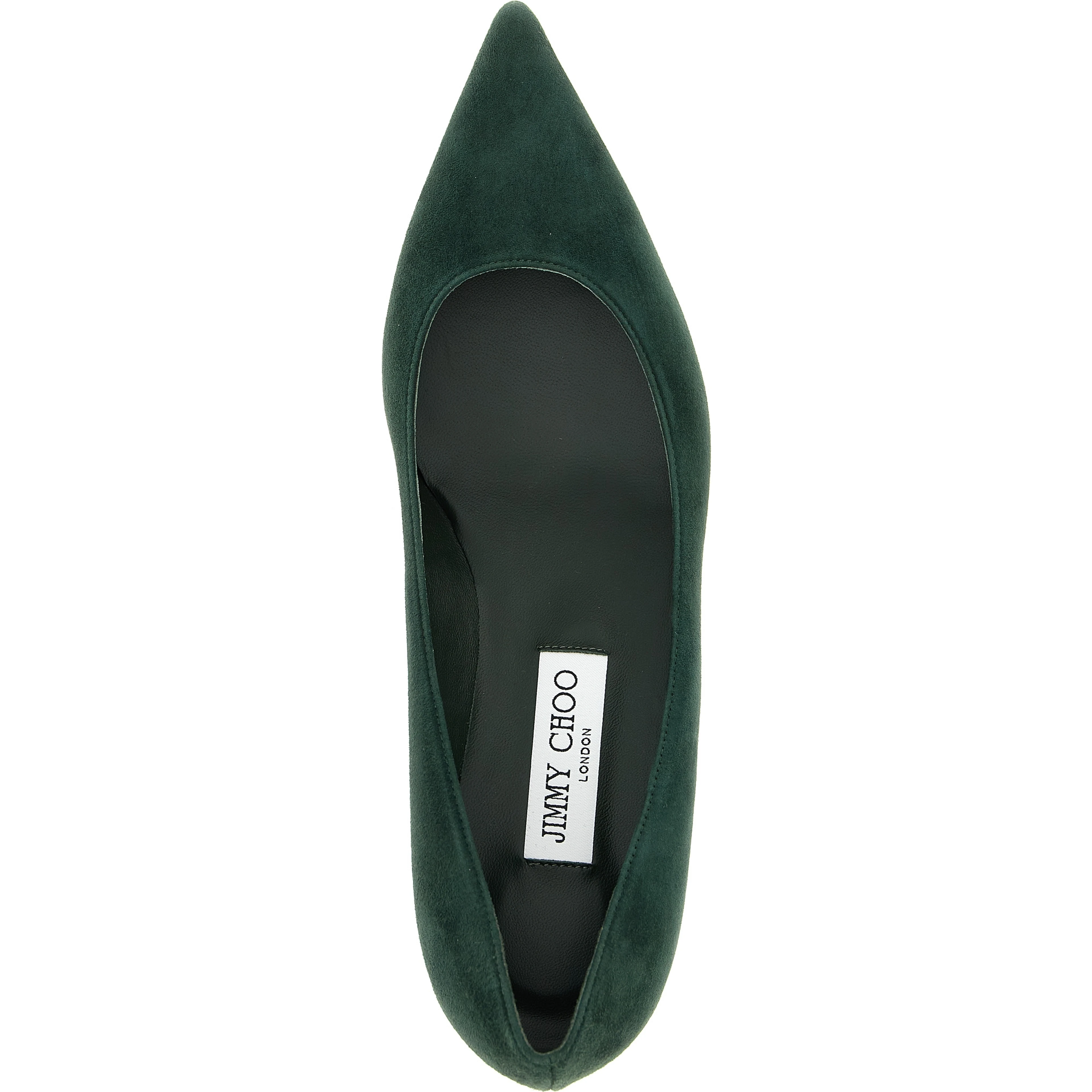 Bicolor Leather Mid Heel Pumps