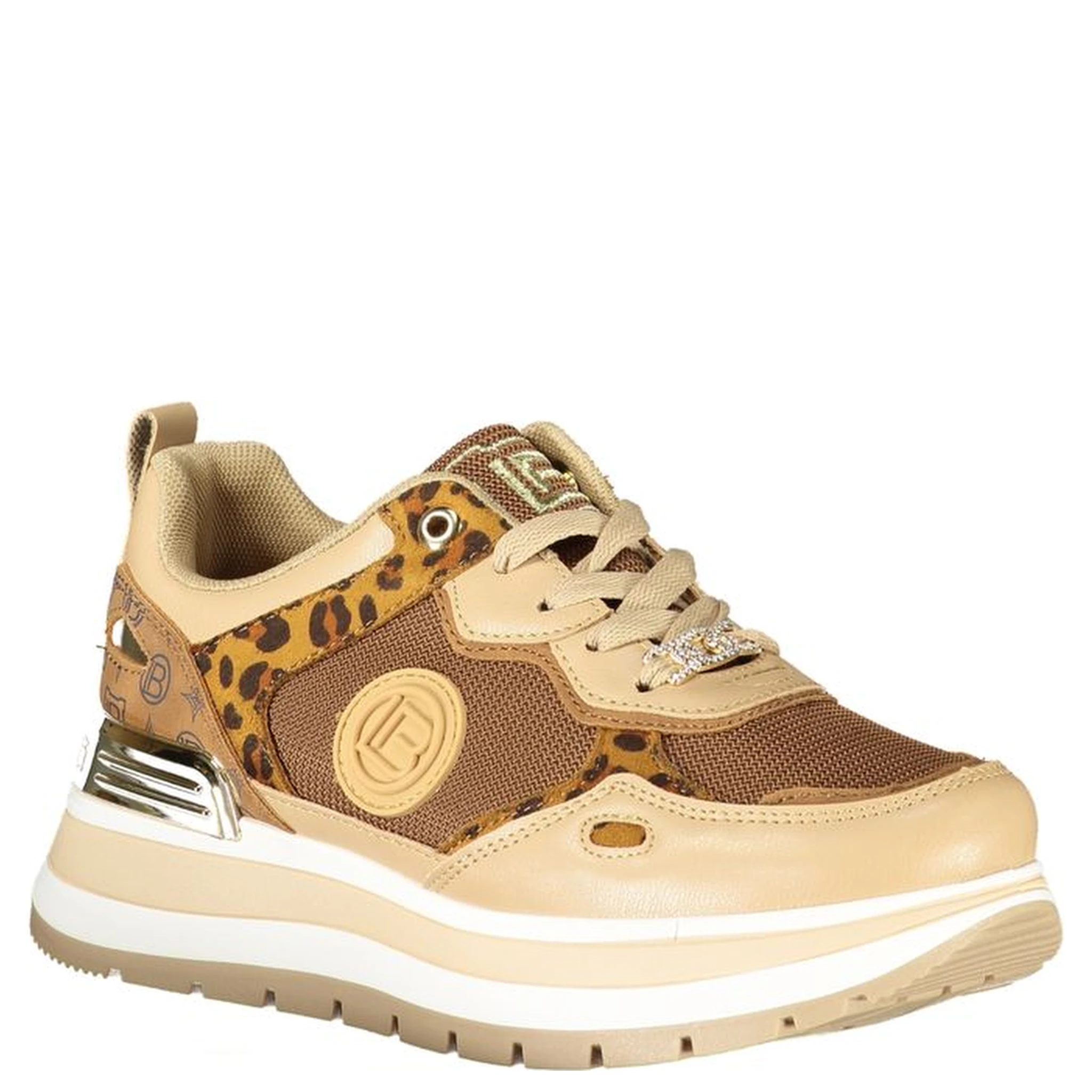 Brown Polyester Women Sneaker